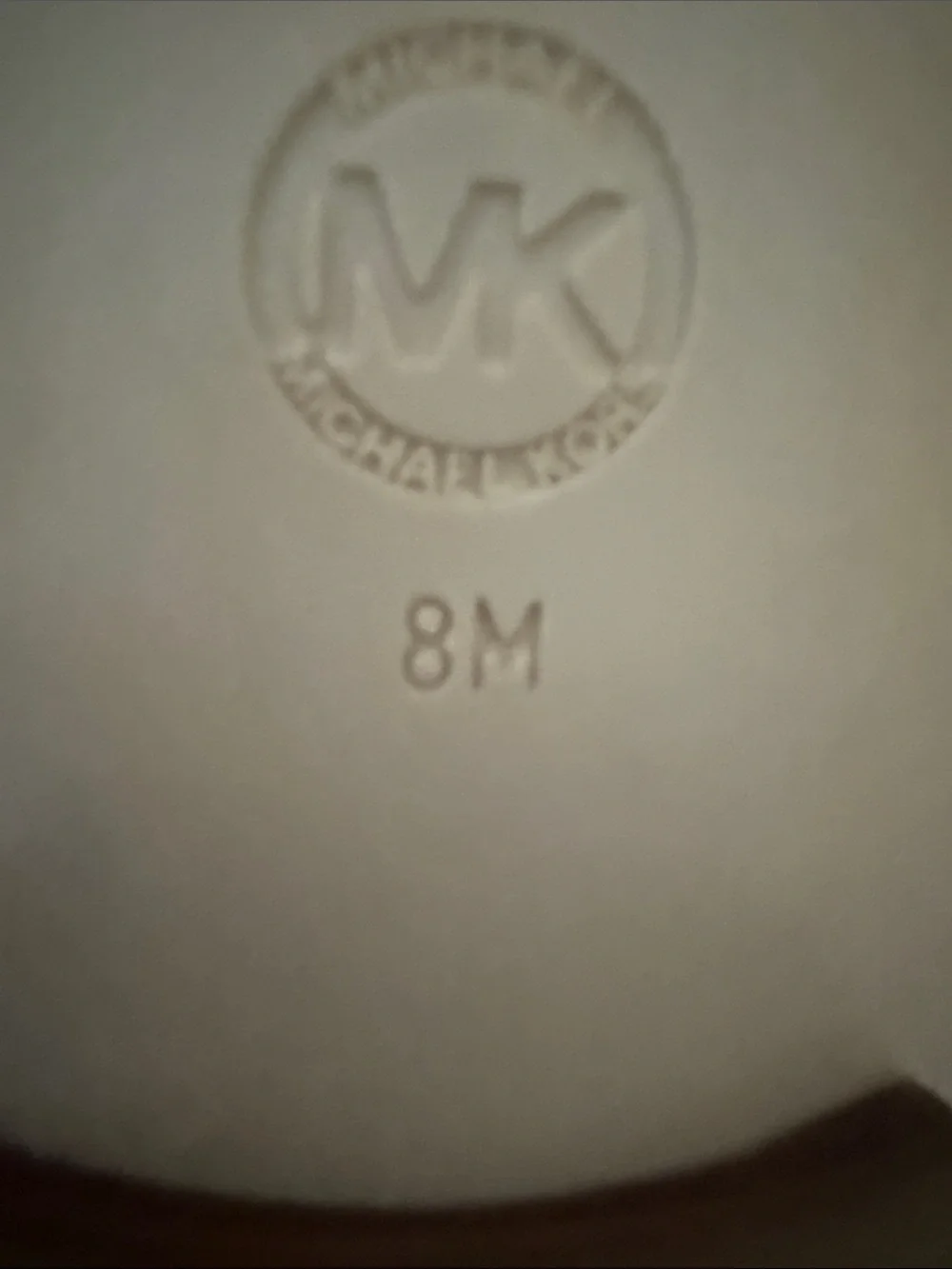 Michael Kors White and Gold Logo Thong Sandals